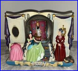 Disney Cinderella Story Book Double Sided Musical Snow Globe Vintage flaws