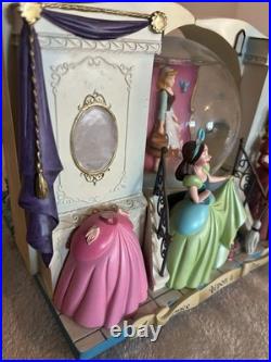 Disney Cinderella Story Book Double Sided Musical Snow Globe Vintage flaws