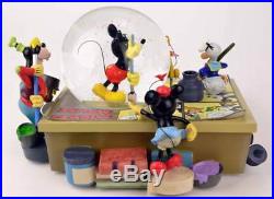 Disney Comic Strip Artists Snow Globe Mickey Mouse Donald Goofy Pluto- RARE