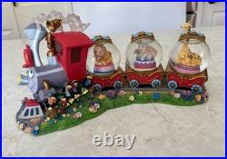 Disney Direct Casey Jr Circus Train Musical Triple Snow Globe Dumbo #95430 Works