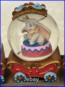 Disney Direct Casey Jr Circus Train Musical Triple Snow Globe Dumbo #95430 Works