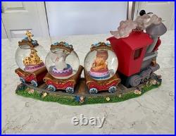 Disney Direct Casey Jr Circus Train Musical Triple Snow Globe Dumbo #95430 Works