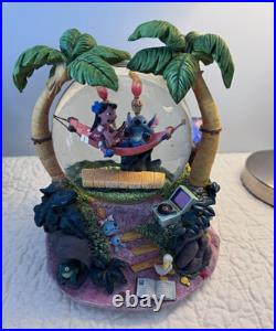 Disney Direct Lilo & Stitch Hammock Musical & Light-Up Snow Globe Tested/Works