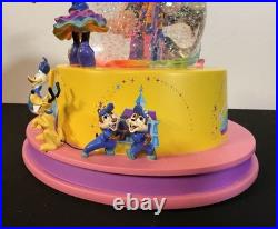 Disney Disneyland 70th Anniversary Lighted Castle Snow Globe Mickey & Friends