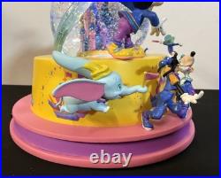 Disney Disneyland 70th Anniversary Lighted Castle Snow Globe Mickey & Friends