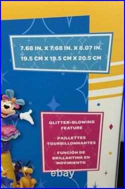 Disney Disneyland 70th Anniversary Lighted Castle Snow Globe Mickey & Friends