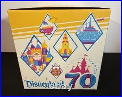 Disney Disneyland 70th Anniversary Lighted Castle Snow Globe Mickey & Friends