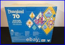Disney Disneyland 70th Anniversary Lighted Castle Snow Globe Mickey & Friends