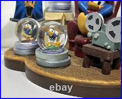 Disney Donald Duck Retired Through The Years Mini Snow Globe Theater Set 22296