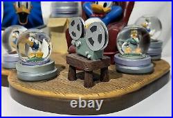 Disney Donald Duck Retired Through The Years Mini Snow Globe Theater Set 22296