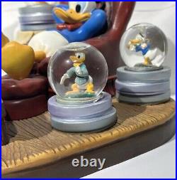 Disney Donald Duck Retired Through The Years Mini Snow Globe Theater Set 22296