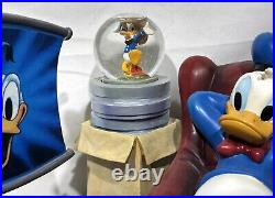 Disney Donald Duck Retired Through The Years Mini Snow Globe Theater Set 22296