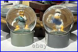 Disney Donald Duck Retired Through The Years Mini Snow Globe Theater Set 22296