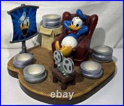 Disney Donald Duck Retired Through The Years Mini Snow Globe Theater Set 22296