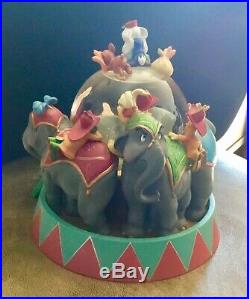 Disney Dumbo Circus Musical Snow Globe Very Rare