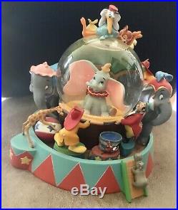 Disney Dumbo Circus Musical Snow Globe Very Rare