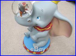 Disney Dumbo With Timothy In Snowglobe On His Nose Euc Super Rare & Htf