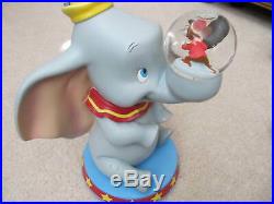 Disney Dumbo With Timothy In Snowglobe On His Nose Euc Super Rare & Htf