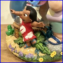 Disney Exclusive Lilo & Stitch as Elvis Musical Snow Globe Aloha Authentic w Box