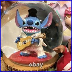 Disney Exclusive Lilo & Stitch as Elvis Musical Snow Globe Aloha Authentic w Box