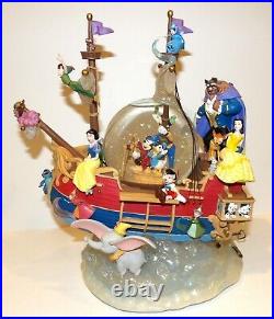 Disney Exclusive Magical Gathering Ship A Whole New World Musical Snow Globe