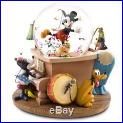 Disney FAB 5 MUSICAL SnowGlobe Mickey, Minnie, Donald, Goofy, Pluto RARE