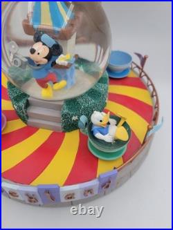Disney Fab 5 at Disneyland Music Box Water Snow Globe Spinning Teacups