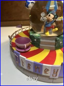 Disney Fab 5 at Disneyland Music Box Water Snow Globe Spinning Teacups Mickey