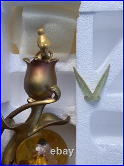 Disney Fairies Glass Snow Globe Tinkerbell & 4 Friends