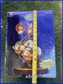 Disney Fairies Glass Snow Globe Tinkerbell & 4 Friends