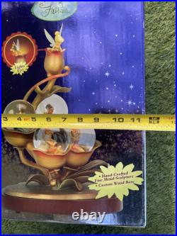 Disney Fairies Glass Snow Globe Tinkerbell & 4 Friends