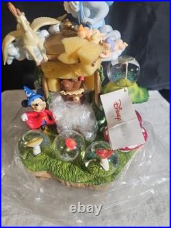 Disney Fantasia Snow Globe Music Box with light rare