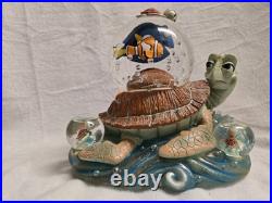 Disney Finding Nemo Turtle Ride Snow Globe & Music Box #95438 Nm & Works Rare