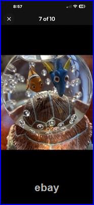 Disney Finding Nemo Turtle Ride Snow Globe & Music Box #95438 Nm & Works Rare