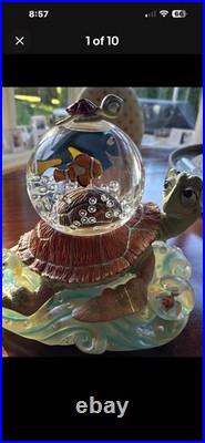 Disney Finding Nemo Turtle Ride Snow Globe & Music Box #95438 Nm & Works Rare