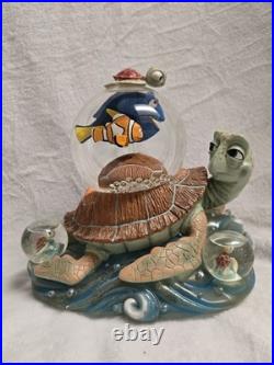 Disney Finding Nemo Turtle Ride Snow Globe & Music Box #95438 Nm & Works Rare