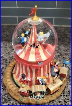 Disney Flying Dumbo With Train Snow Globe Plays Casey Junior Tune New In Box