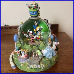 Disney Four Parks One World Monorail Musical Snow Globe Plays Zip-a-dee-doo-dah