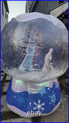 Disney Frozen GEMMY Inflatable Snow Globe Christmas Photorealistic Elsa Olaf