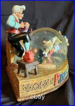 Disney Geppetto's Workshop Pinocchio Snowglobe Rare with Original Box