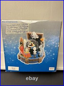 Disney Haunted Mansion Hitch Hiking Ghost Mickey Goofy Donald Snowglobe With Box