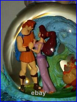 Disney Hercules Musical Snow Globe Megara Zeus Hades RARE RETIRED