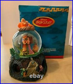 Disney Hercules Musical Snow Globe Rotating Base Rare Retired