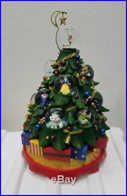 Disney Holiday Christmas Family Tree Celebration Musical Snowglobe Snow Globe NR