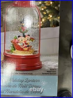 Disney Holiday Lantern Christmas Snow Dome Water Globe with glitter 2023 NIB