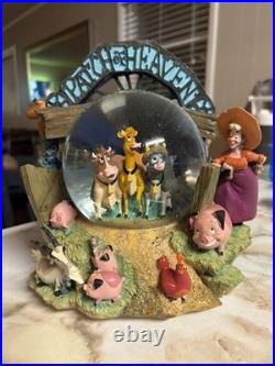 Disney Home On The Range Little Patch Of Heaven Cows Musical Snow Globe 2004