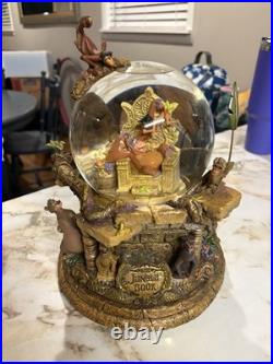 Disney Jungle Book 35th Anniv Gold Glitter Musical Snow Globe RARE Vintage Disney Jungle Book 35th Anniv Gold Glitter Musical Snow Globe RARE Vintage