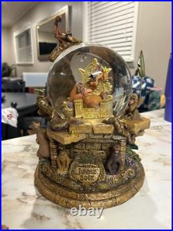 Disney Jungle Book 35th Anniv Gold Glitter Musical Snow Globe RARE Vintage Disney Jungle Book 35th Anniv Gold Glitter Musical Snow Globe RARE Vintage