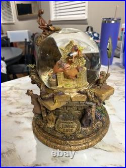 Disney Jungle Book 35th Anniv Gold Glitter Musical Snow Globe RARE Vintage Disney Jungle Book 35th Anniv Gold Glitter Musical Snow Globe RARE Vintage