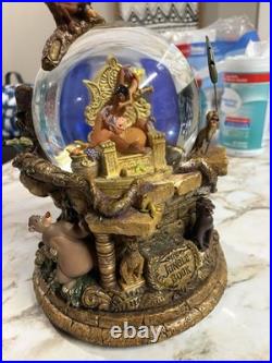 Disney Jungle Book 35th Anniv Gold Glitter Musical Snow Globe RARE Vintage Disney Jungle Book 35th Anniv Gold Glitter Musical Snow Globe RARE Vintage